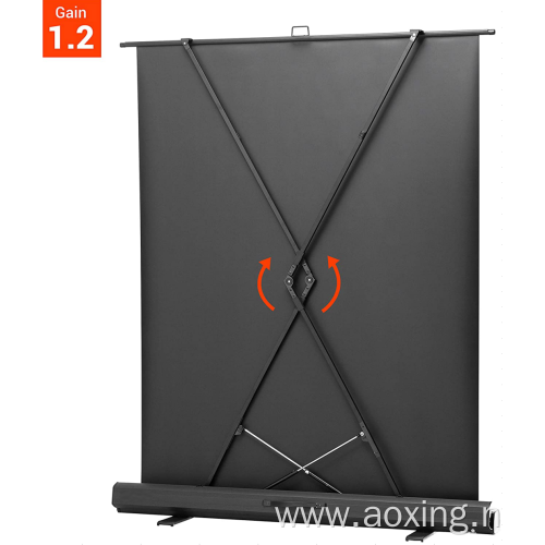 160x100cm pull down floor rising projection screen